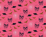 Drop Dead Gorgeous - Bats and Rats Pink by Teresa Chan from Paintbrush Studio Fabrics