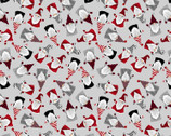 Gnome For The Holidays - Mini Holiday Snow Fun Gnomes Grey from Timeless Treasures Fabric