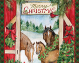Christmas - Three Horses PANEL by Susan Winget from Springs Creative Fabric