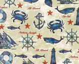 Set Sail - Nautical Items Sand from Robert Kaufman Fabric