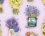 Everyday Favorites - Bundle of Flowers Lavender from Robert Kaufman Fabric