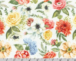 Floor Market - Flowers Toss Ivory by Mary Urban from Robert Kaufman Fabric