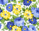 Flowerhouse - Sunshine Florals Natural from Robert Kaufman Fabric