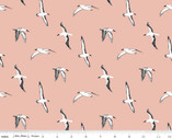 Heartsong - Albatross Birds Peach Pink from Riley Blake Fabric