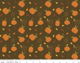 Adel in Autumn - Pumpkins Chocolate from Riley Blake Fabric