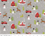 Snowed In - Main Grey by Heather Peterson from Riley Blake Fabric