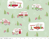 Christmas Adventure - Main Sweet Mint Sparkle by Beverly McCullough from Riley Blake Fabric