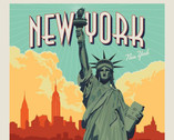 Destinations - Poster PANEL Lady Liberty New York from Riley Blake Fabric