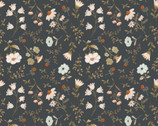 House and Home - Meagan Floral Soft Black by Michal Marko from Poppie Cotton Fabric