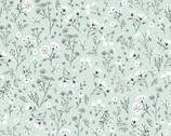 House and Home - Mabel Floral Sprigs Minty Green Aqua by Michal Marko from Poppie Cotton Fabric