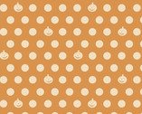Retro Halloween - Pumpkin Dot Orange Tonal from Clothworks Fabric