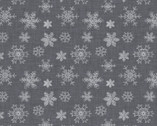 Sophisticated Christmas - All Over Snowflakes Grey from P & B Textiles Fabric