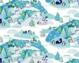 Snowville - Winter Toile from Clothworks Fabric
