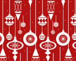 Holiday Lane - Ornaments Red by Jan Shade Beach from Henry Glass Fabric