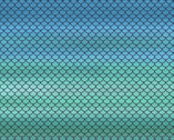 Mermaid in Blue Jeans - Fish Scale Ombre Aquas Teals from Studio E Fabrics