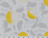 Wishwell Brushy - Circles Halves Dove Grey from Robert Kaufman Fabric