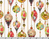 Festive Beauty - Ornaments Natural by Lara Skinner from Robert Kaufman Fabric