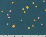 Wishwell Snow Snuggles FLANNEL - Star Hearts Night from Robert Kaufman Fabric