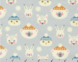 Wishwell Snow Snuggles FLANNEL - Animals Grey Dove from Robert Kaufman Fabric