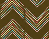 Let The Good Times Roll - Laces Zig Zag Brown from Paintbrush Studio Fabrics