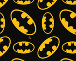 Batman FLEECE - Logo Black from Camelot Fabrics