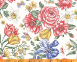 Nina - Garden Bouquet White by Whistler Studios from Windham Fabrics