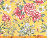 Nina - Garden Bouquet Sunshine. Yellow by Whistler Studios from Windham Fabrics