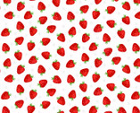 My Happy Place - Strawberries White by Sharla Fults from Studio E Fabrics
