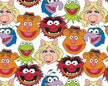 The Muppets - Muppets Cast Portraits White by Disney from Camelot Fabrics
