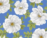 Blue and White Elegance - Bloom Medium Blue from Camelot Fabrics