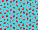 Farm to Table - Strawberries Blue by Ann Kelle from Robert Kaufman Fabric