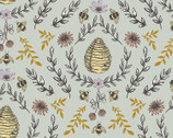 Summer in the Cotswolds - Beehive Sage Metallic from RJR Fabrics