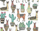 Lovely Llamas COTTON DUCK White from Michael Miller Fabric