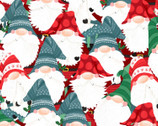 I’ll Be Gnome for Christmas - Packed Gnome Multi by Kate Yost from 3 Wishes Fabric