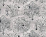 Boo Y’all - Spiderweb Grey by Courtney Morgenstern from 3 Wishes Fabric