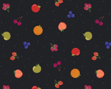 Small Things Sweet - Fruits Black from Lewis and Irene Fabric