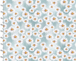 Happy Harvest - Daisy Floral Blue from 3 Wishes Fabric