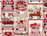 Hugs Kisses and Special Wishes - Be Mine Patch from 3 Wishes Fabric
