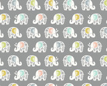 Baby Safari - Elephants Gray from Makower UK  Fabric