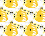 Sunny Bee - Bee Hive White from Andover Fabrics