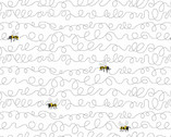 Sunny Bee - Buzzin Bee White from Andover Fabrics