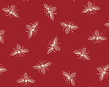 French Bee - Bees Cranberry Red from Andover Fabrics