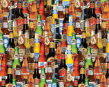 Ale House - Beer Bottles Multi from Kanvas Studio Fabric