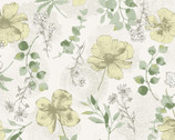 Memories of Flower - Floral Cream from Cosmo Fabric