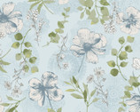 Memories of Flower - Floral Blue from Cosmo Fabric