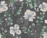 Memories of Flower - Floral Grey from Cosmo Fabric