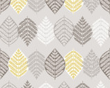 Reef Land - Leaves Warm Grey from Cosmo Fabric