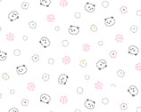 Tiny Panda Floral White from Cosmo Fabric