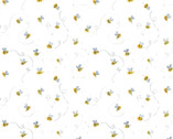 Meant To Bee - Busy Bees White from Dear Stella Fabric