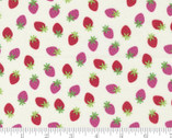 Rainbow Garden - Strawberries Cloud White by Abi Hall from Moda Fabrics